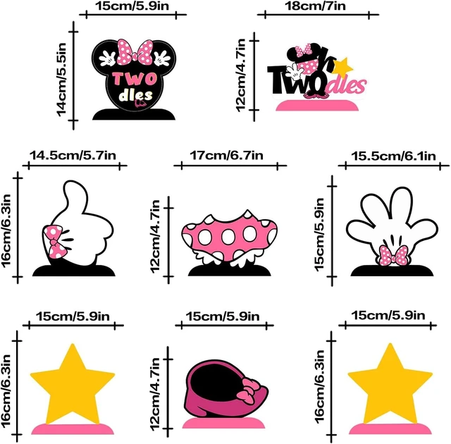 Alt view image 10 of 12 - LINGTEER Oh Twodles Birthday Table Honeycomb Centerpieces - Cheers to Girls 2nd Birthday Kids Two Years Old Mouse Themed Party Decorations Sign.