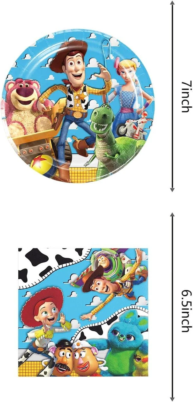 Alt view image 6 of 8 - STONEMUSLE 40pcs Toy Storys Party Supplies Include 20 Plates, 20 Napkins for The Toy Storys Birthday Party Decoration-L8