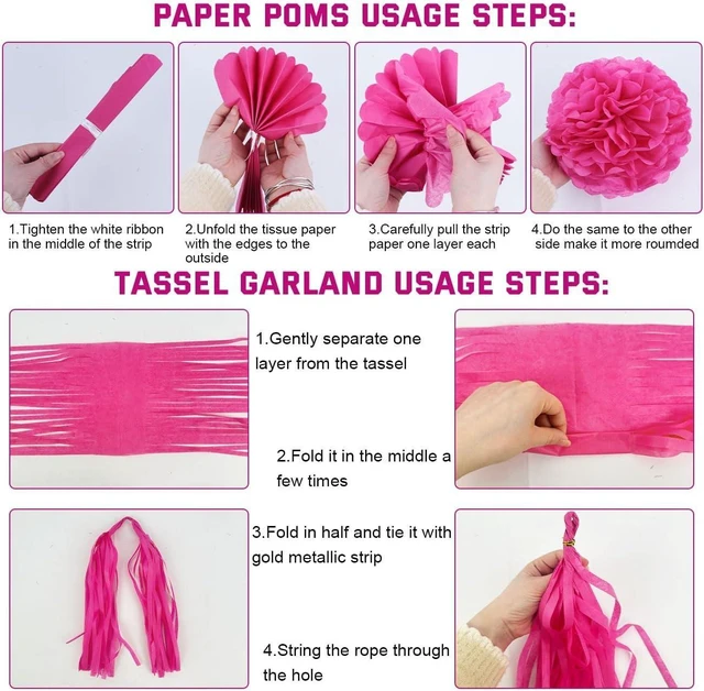 Alt view image 9 of 12 - Cowgirl Birthday Party Decorations Disco Cowgirl Party Decorations Disco Cowgirl Happy Birthday Backdrop Hot Pink Cow Balloons Paper PomPoms Pink Fringe Curtain for Western Cowgirl Party Supplies