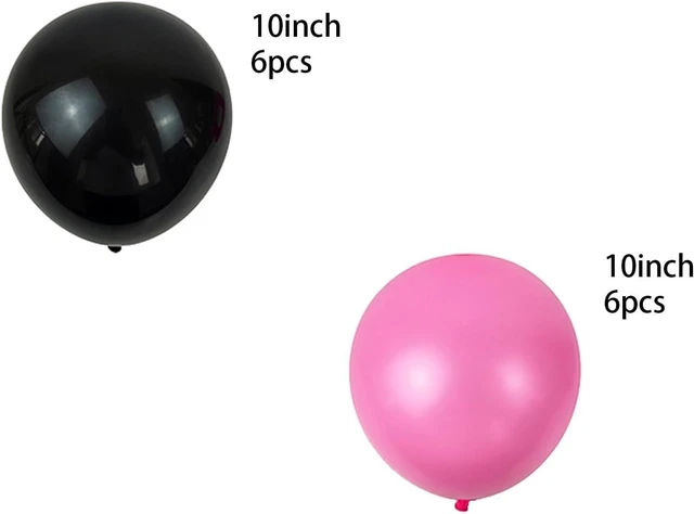 Alt view image 8 of 8 - PLAP Birthday Number Balloon Bow Black Party Supplies 32 "Birthday Number Decoration (Pink black number set 9)
