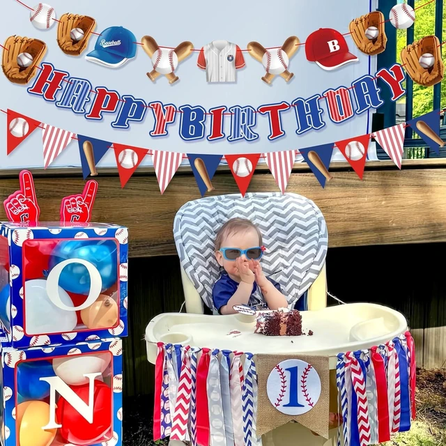 Alt view image 11 of 14 - Pre-Strung Baseball Party Decorations with Concessions and Game Day Banners, Happy Birthday Baseball Party Supplies