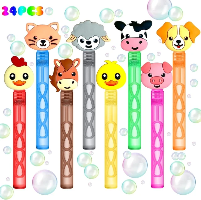 Alt view image 7 of 12 - uoyoi Farm Party Favors,24Pcs Farm Animal Bubble Wands for Kids Birthday Party Supplies,Baby Shower Prizes Pinata Goodie Bag Stuffers Gift