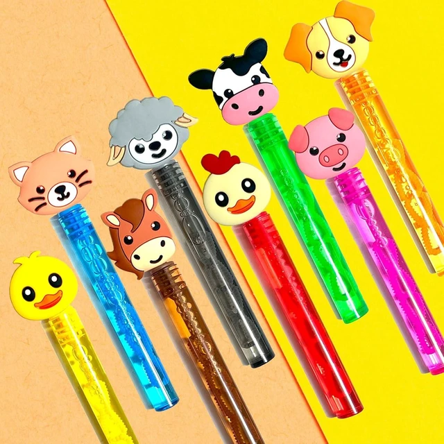 Alt view image 8 of 12 - uoyoi Farm Party Favors,24Pcs Farm Animal Bubble Wands for Kids Birthday Party Supplies,Baby Shower Prizes Pinata Goodie Bag Stuffers Gift