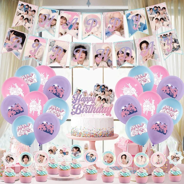 Alt view image 10 of 10 - Birthday Party Supplies,MeiYiYou Birthday Decorations Set - Banners,Cake Toppers,21PCS Cupcake Toppers Perfect for Boys and Girls(Pink)