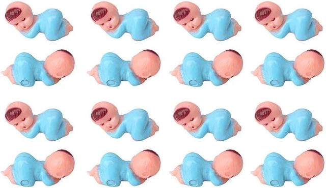 Alt view image 4 of 6 - Mini Plastic Babies for Party Favor Decor Party Decorations Baby Shower Party Game Ice Cube Game (1" 120pcs, Blue)