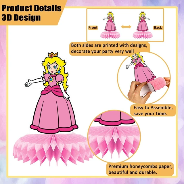 Alt view image 12 of 14 - Honeycomb Centerpiece Super Brother Themed Party Supplies Birthday Party Decoration (13 Pcs)