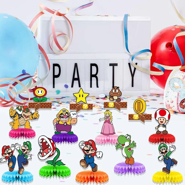 Alt view image 13 of 14 - Honeycomb Centerpiece Super Brother Themed Party Supplies Birthday Party Decoration (13 Pcs)