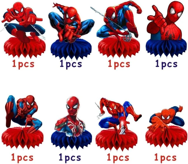 Alt view image 5 of 8 - 8Pcs Spider Honeycomb Table Centerpiece Spider Birthday Party Supplies Table Decorations for Kids Party Decorations