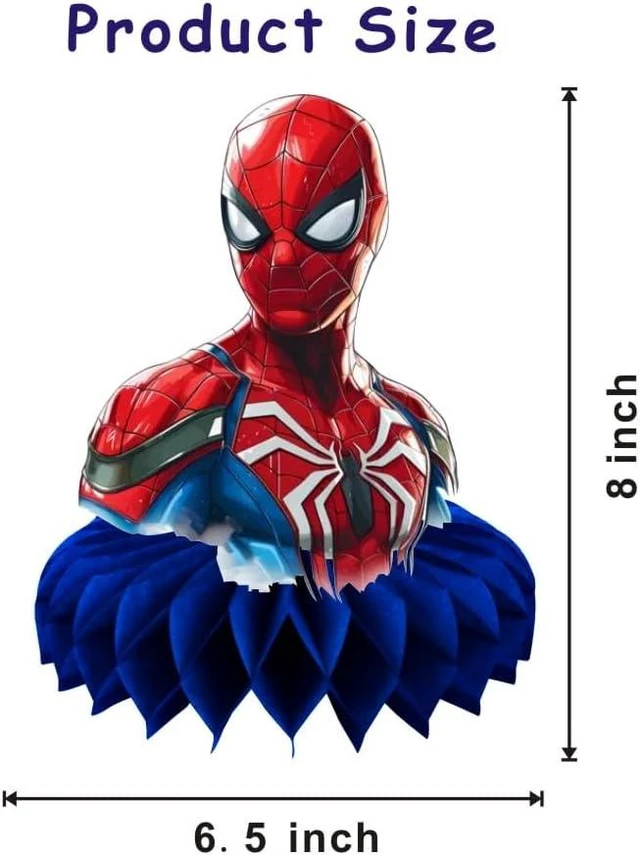 Alt view image 6 of 8 - 8Pcs Spider Honeycomb Table Centerpiece Spider Birthday Party Supplies Table Decorations for Kids Party Decorations