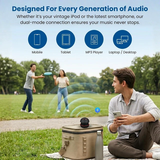 Alt view image 12 of 14 - AYL Mini Speaker System, Portable Plug-in Speaker with 3.5mm Aux Input & 3.5 mm Jack, External Audio for Laptop, MP3, iPhone Small Wireless Bluetooth Speaker with Built-in Mic (Black)