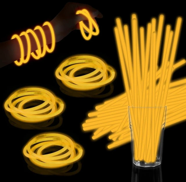 Alt view image 7 of 12 - 60 Pack 8 Orange Glow Sticks Bulk with 60 Connectors Neon Glow In The Dark Party favors Supplies for Holiday Birthday Party Decoration (Orange)