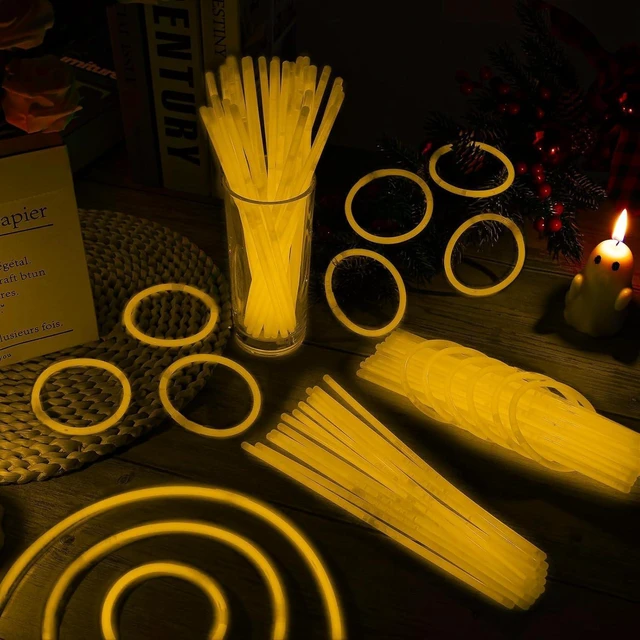 Alt view image 10 of 12 - 60 Pack 8 Orange Glow Sticks Bulk with 60 Connectors Neon Glow In The Dark Party favors Supplies for Holiday Birthday Party Decoration (Orange)