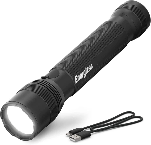 Alt view image 6 of 10 - Energizer TacR-1000 Rechargeable Tactical Flashlight, Bright Flashlight for Emergencies, Survival Kit and Camping Gear, Water Resistant, USB Included