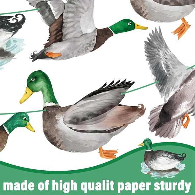 Alt view image 10 of 14 - Mallard Duck Banners Duck Hunting Party Banners Duck Theme Birthday Party Decoration for Duck Hunter Baby Shower Supplies