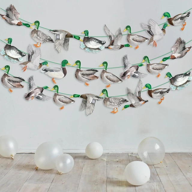Alt view image 14 of 14 - Mallard Duck Banners Duck Hunting Party Banners Duck Theme Birthday Party Decoration for Duck Hunter Baby Shower Supplies