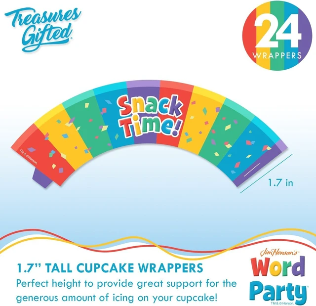 Alt view image 11 of 14 - Jim Henson's Word Party Cake Topper Set - (1) Cake Topper & (24) Cupcake Toppers & Wrappers - Birthday Party Supplies