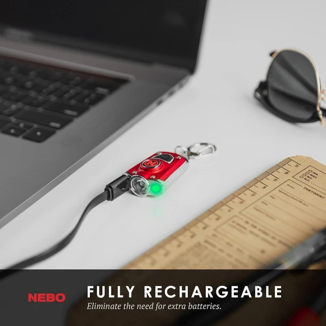 Alt view image 12 of 12 - NEBO Mycro Rechargeable LED Keychain Light | Key Ring Flashlight Features 6 Light Modes,
