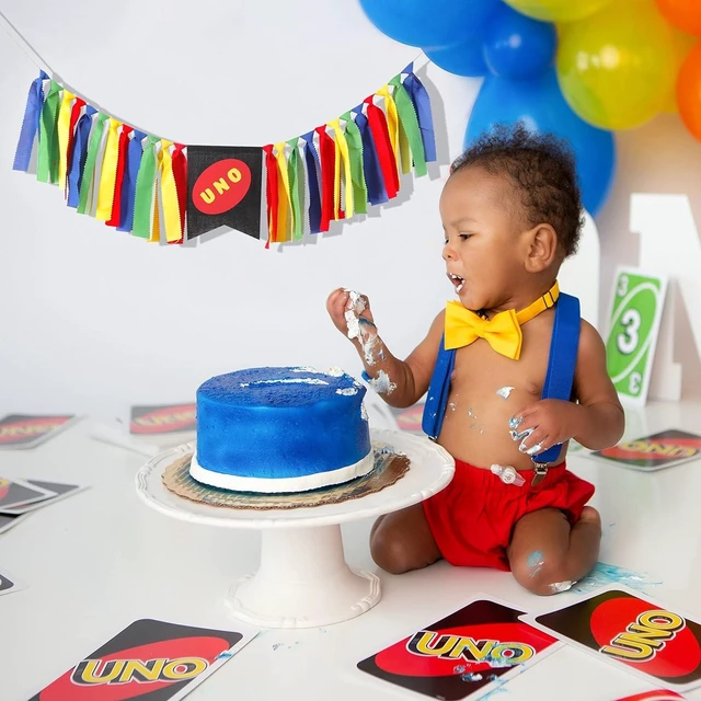 Alt view image 8 of 12 - First Birthday High Chair Banner - Boy 1st Birthday Highchair Banner, Carnival Circus Banner for First Birthday, Boys Birthday Party Supplies, Fiesta Party Decorations