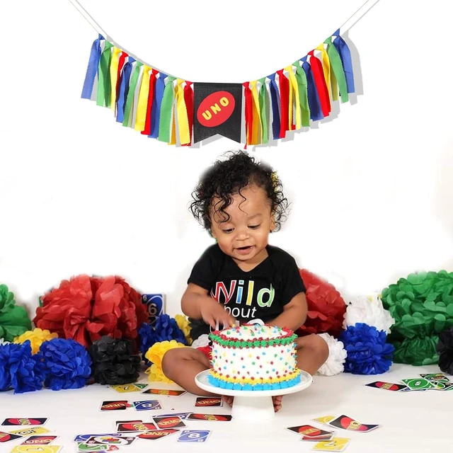 Alt view image 9 of 12 - First Birthday High Chair Banner - Boy 1st Birthday Highchair Banner, Carnival Circus Banner for First Birthday, Boys Birthday Party Supplies, Fiesta Party Decorations