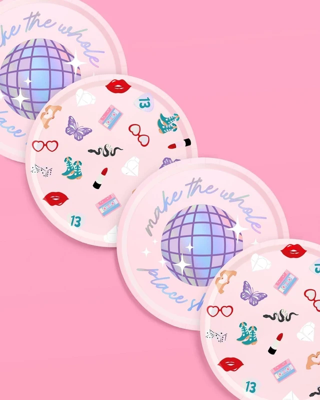 Alt view image 9 of 14 - xo, Fetti Party Paper Plates | 24pcs. 9" | Concert Party Tableware, Bachelorette Decorations, Birthday Dishware, Bridesmaid Supplies