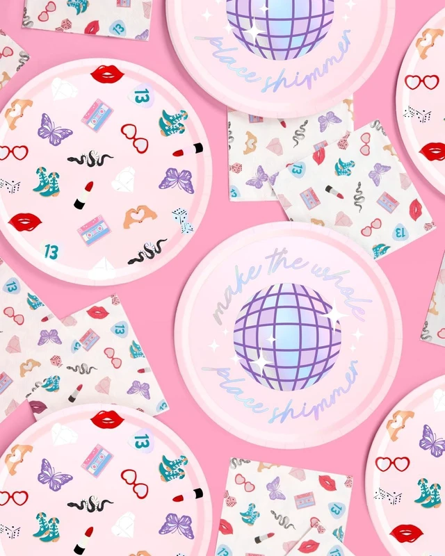 Alt view image 10 of 14 - xo, Fetti Party Paper Plates | 24pcs. 9" | Concert Party Tableware, Bachelorette Decorations, Birthday Dishware, Bridesmaid Supplies