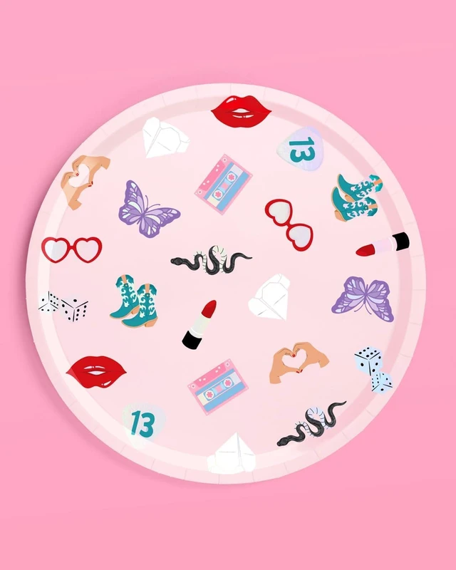 Alt view image 13 of 14 - xo, Fetti Party Paper Plates | 24pcs. 9" | Concert Party Tableware, Bachelorette Decorations, Birthday Dishware, Bridesmaid Supplies