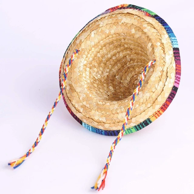 Alt view image 13 of 14 - BTYMS 8 Pieces Mini Sombrero Party Hats Fiesta Party Decorations Party Supplies Sombrero Costume Hats for Table, Dolls, Dogs- 5.9 Inch