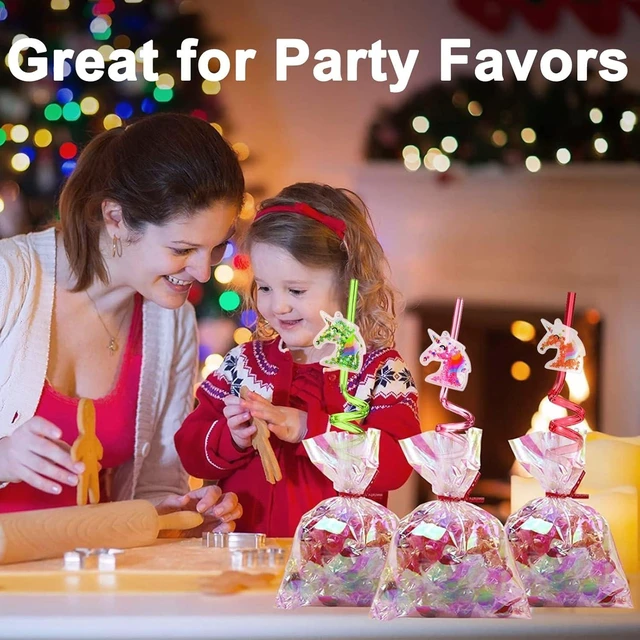 Alt view image 13 of 14 - 24 Glitter Unicorn Birthday Party Supplies Drinking Straws Unicorn Party Favors