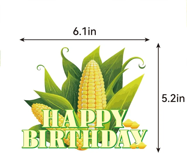 Alt view image 11 of 14 - Corn Party Decorations Vegetable Party Supplies Includes Happy Birthday Banner Cake Topper Cupcake Toppers Balloons for Birthday Baby Shower Wedding Vegetable Party Decorations