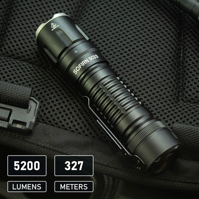 Alt view image 9 of 14 - Tactical Flashlight Rechargeable Flashlights High Lumens - Sofirn SC33 Super Bright Flashlight 5200 Lumens, Powerful Flashlight High Powered, Waterproof LED Flashlights for Home Camping Outdoor Work