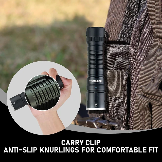 Alt view image 13 of 14 - Tactical Flashlight Rechargeable Flashlights High Lumens - Sofirn SC33 Super Bright Flashlight 5200 Lumens, Powerful Flashlight High Powered, Waterproof LED Flashlights for Home Camping Outdoor Work