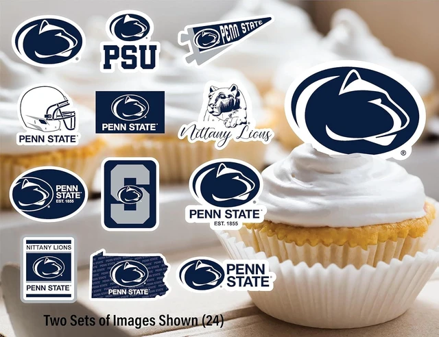 Alt view image 11 of 12 - Penn State University Cupcake Topper Party Supplies for Football, Birthday, Graduation Party Decorations (24 Pieces) (Penn State Nittany Lions)