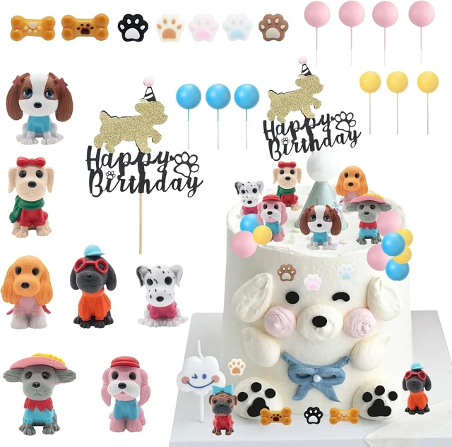 Alt view image 7 of 12 - 33 PCS Dog Party Supplies Puppy Birthday Theme Party Supplies Dog Cake Topper