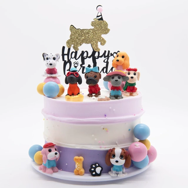 Alt view image 8 of 12 - 33 PCS Dog Party Supplies Puppy Birthday Theme Party Supplies Dog Cake Topper