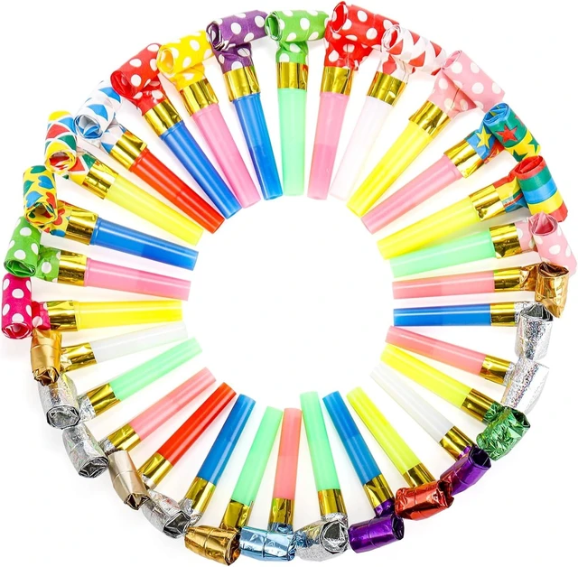 Alt view image 7 of 12 - Hedume 200 Pieces Party Blower, Noisemakers Blowouts Whistles, Colorful Birthday Noisemakers, Party Horns Party Whistles New Years Party Noisemakers, Blowouts Noisemakers Funny Party Blowouts Blowers