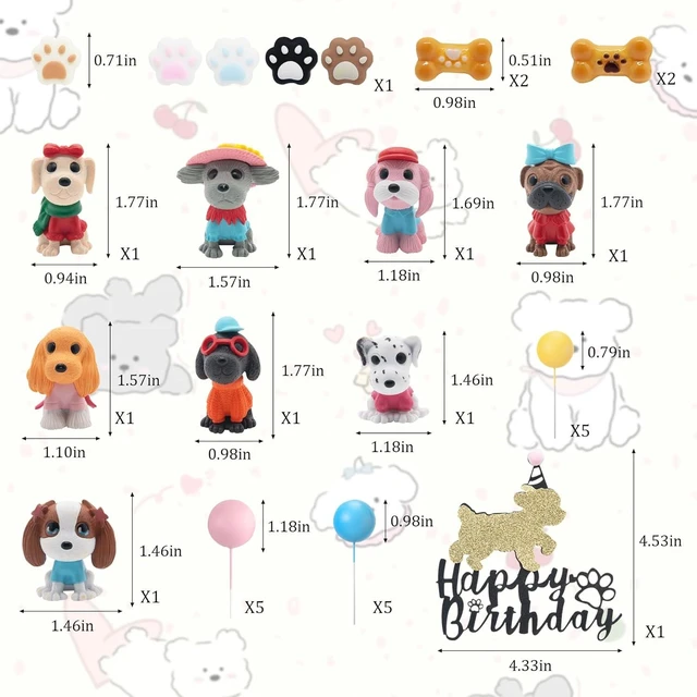 Alt view image 9 of 12 - 33 PCS Dog Party Supplies Puppy Birthday Theme Party Supplies Dog Cake Topper