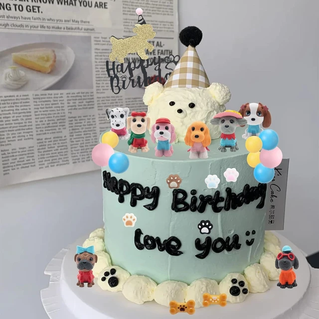 Alt view image 10 of 12 - 33 PCS Dog Party Supplies Puppy Birthday Theme Party Supplies Dog Cake Topper