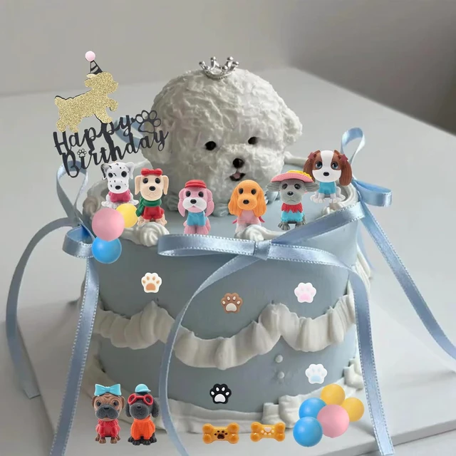 Alt view image 12 of 12 - 33 PCS Dog Party Supplies Puppy Birthday Theme Party Supplies Dog Cake Topper