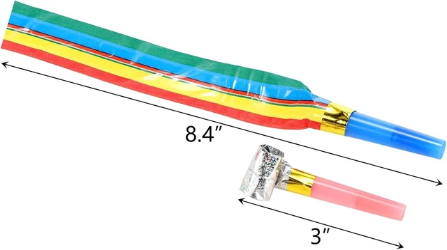 Alt view image 11 of 12 - Hedume 200 Pieces Party Blower, Noisemakers Blowouts Whistles, Colorful Birthday Noisemakers, Party Horns Party Whistles New Years Party Noisemakers, Blowouts Noisemakers Funny Party Blowouts Blowers