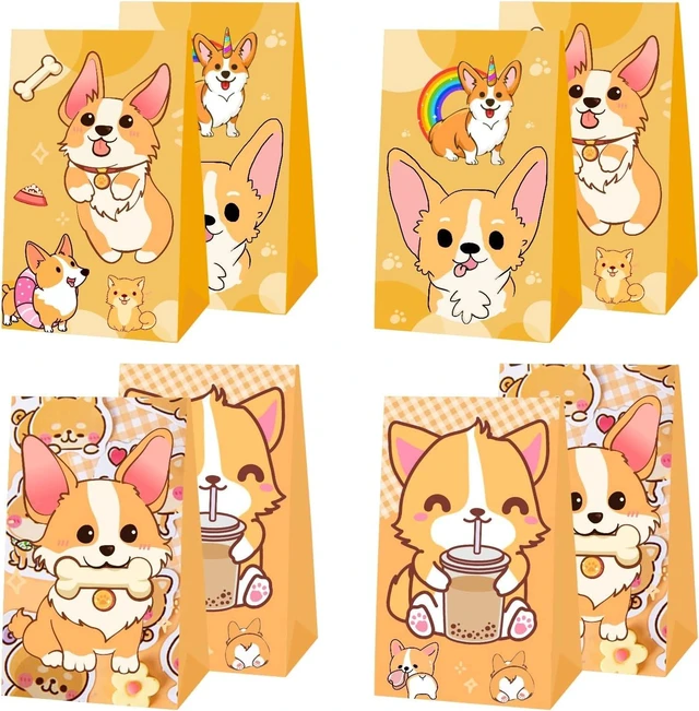 Alt view image 7 of 12 - ARHAVI 12Pcs Corgi Party Favor Gift Bags for Corgi Birthday Party Decorations Supplies