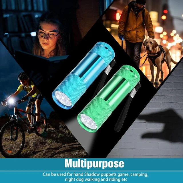 Alt view image 13 of 14 - VIHOSE 20 Pcs Mini Flashlights Bulk, Bright Aluminum Handheld Flash Light with Lanyard Small LED Flashlights for Night Reading Emergency Hurricane Camping Hiking, Batteries Not Included(Cute)