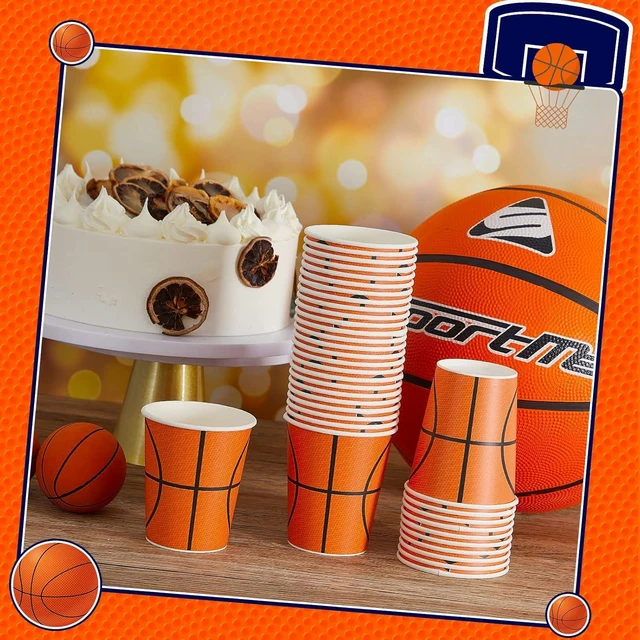 Alt view image 13 of 14 - Cunhill 36 Pcs 9 oz Basketball Party Paper Cups Party Supplies Disposable Paper Drinking Cups for Birthday Decorations Sport Picnics