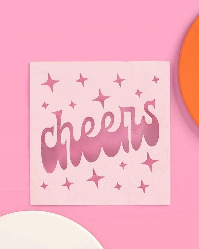 Alt view image 8 of 8 - xo, Fetti Cheers Napkins - 3-ply, 50 pcs | Bachelorette Party Decorations, Birthday Party Decor, Baby Shower Supplies, Bridal Tableware