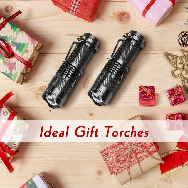 Alt view image 14 of 14 - LETMY Tactical Flashlight, Super Bright LED Mini Flashlights with Belt Clip, Zoomable, 3 Modes, Waterproof - Best EDC Flashlight for Gift, Hiking, Camping, Hurricane & Power Outage (4 Pack)