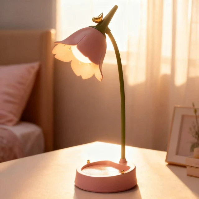 Alt view image 13 of 14 - magical JD LED Desk Lamp Cordless Table Light Adjustable Gooseneck Dimmable Touch Rechargeable Battery Eye-Caring Night Light for Kids,Mini Cute Lamp for College Dorm Bedroom Reading