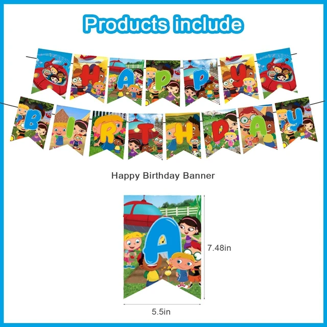 Alt view image 9 of 14 - Little Einsteins Birthday Party Decorations, Caroon Little Einsteins Party Supplies with Banner, Cake Topper, Cupcake Toppers, Balloons for Fans Birthday Party Favors