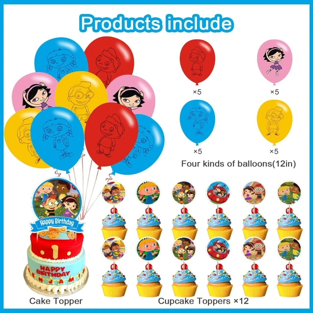 Alt view image 10 of 14 - Little Einsteins Birthday Party Decorations, Caroon Little Einsteins Party Supplies with Banner, Cake Topper, Cupcake Toppers, Balloons for Fans Birthday Party Favors