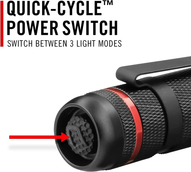 Alt view image 12 of 14 - Coast PX1 565 Lumen Pure Beam Focusing LED Flashlight with Twist Focus and Adjustable Pocket Clip