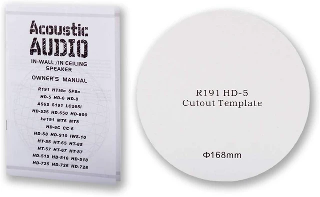 Alt view image 8 of 8 - Acoustic Audio by Goldwood R191 in Ceiling/in Wall 5 Speaker Set 2 Way Home Theater 1000 Watt New R191-5S