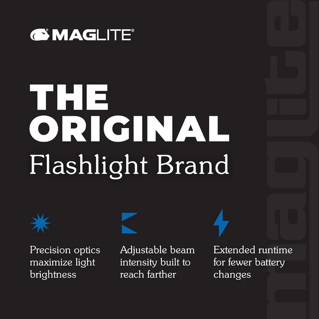 Alt view image 10 of 12 - MagLite Mini Pro LED 2-Cell AA Flashlight, High Lumen, Water-Resistant, Adjustable Focus Gray